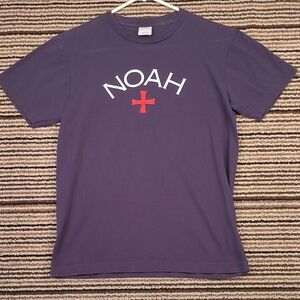 NOAH NYC‎ Dark Navy Blue Solid Logo USA Cotton Mens Small Short Sleeve T Shirt